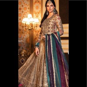 Pakistani  embroidered net  maxi net medium bust 41